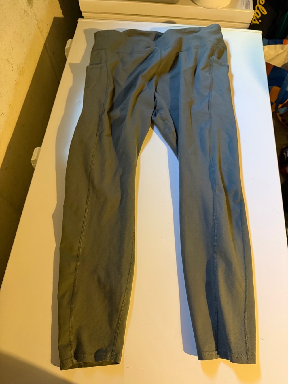 Women’s Pact organic cotton leggings in olive green